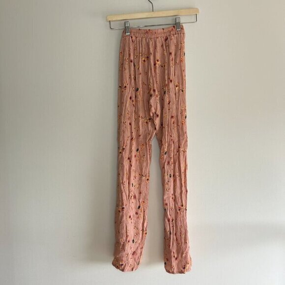 Faithfull the Brand Pants Tiki Tiki Wide Leg Floral Pants Pink Size XS - Picture 8 of 8